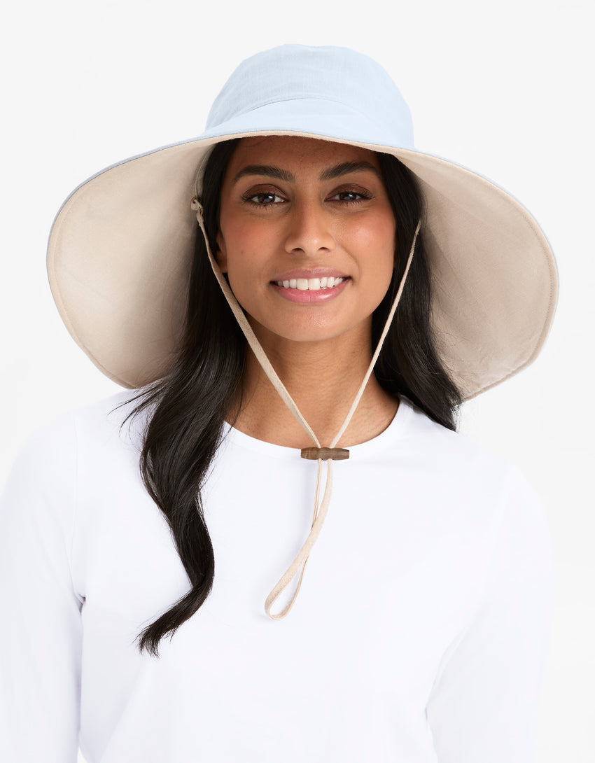 Ultra Wide Cotton Linen Hat UPF 50+ | Women's UV Protection Sun Hat