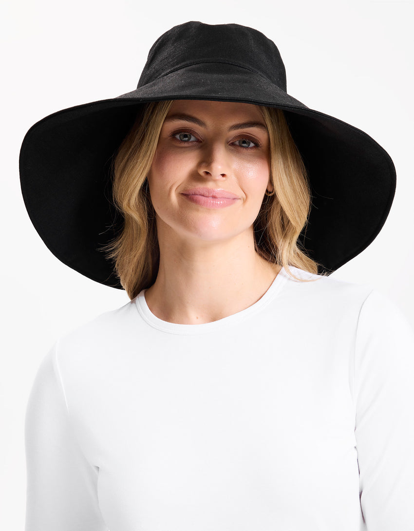 Ultra Wide Cotton Linen Hat UPF 50+ | Women's UV Protection Sun Hat